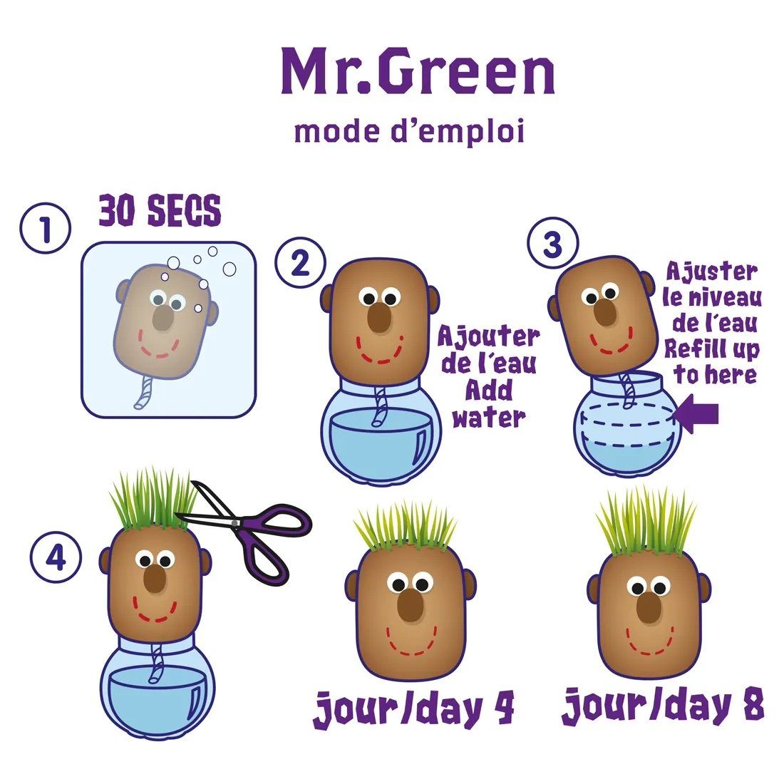 Mr Green - Tête à pousser Radis et Capucine